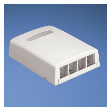 Panduit 4-Port Surface Mount Box, White NK4BXWH-AY